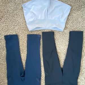 Lululemon size 4-2 capris and grey shorts